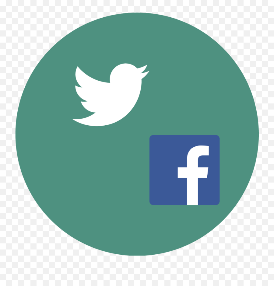Download Icon With The Facebook And Twitter Logos - Twitter Emoji,Original Facebook Logo