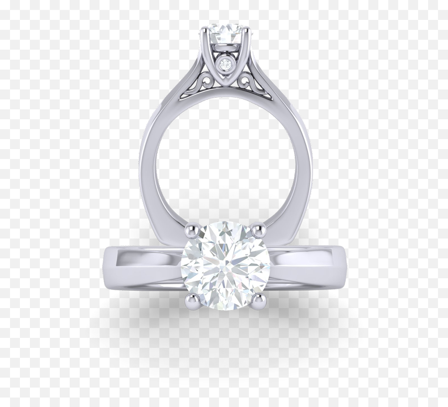 Download Hd 010386 Pt 2v - Engagement Ring Transparent Png Emoji,Diamond Ring Clipart Black And White