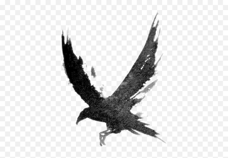Gray Crow Common Bird Raven Clipart Png - Small Raven Tattoo Emoji,Raven Clipart