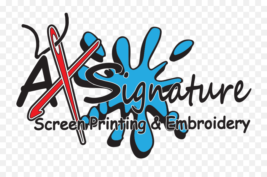 Ax Signature U2013 Screen Printing U0026 Embroidery - Dot Emoji,Signature Logo