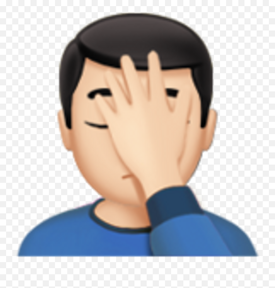 Male Facepalm Emoji Png Png Image With - Transparent Background Facepalm Emoji Png,Facepalm Emoji Png