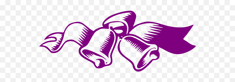 Purple Wedding Bells - Wedding Bells Purple Transparent Emoji,Bells Clipart