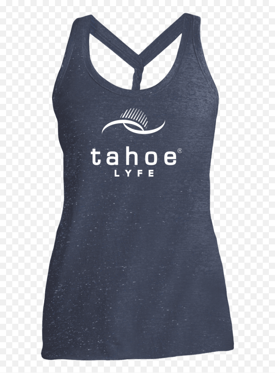 Tahoe Lyfe White Modern Logo Ladies Cosmic Twist Back Tank - Active Tank Emoji,Modern Logo