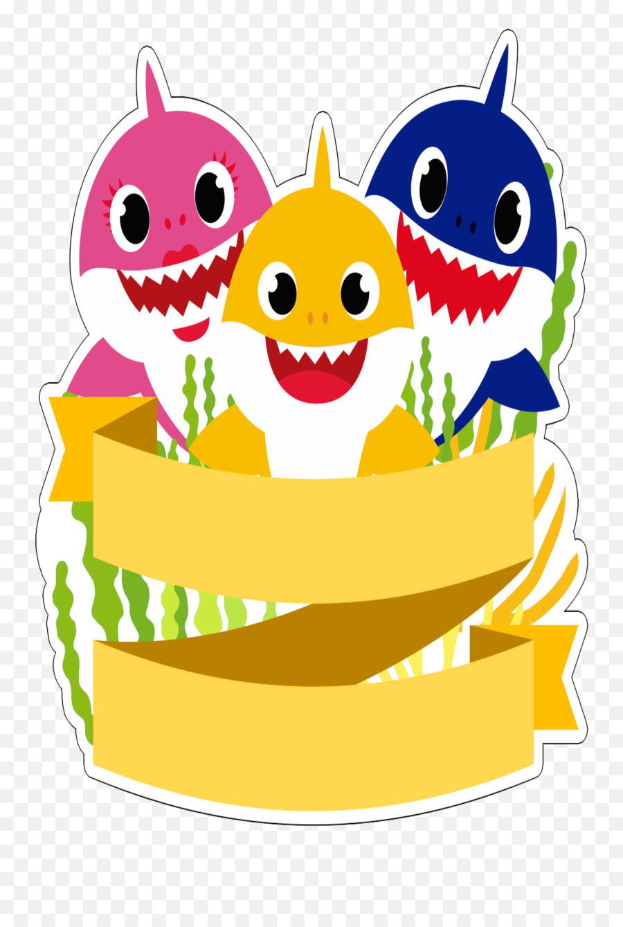 Baby Shark Centro De Mesa Decoração Para Festa Infantil Png - Imagens Baby Shark Png Emoji,Baby Shark Png