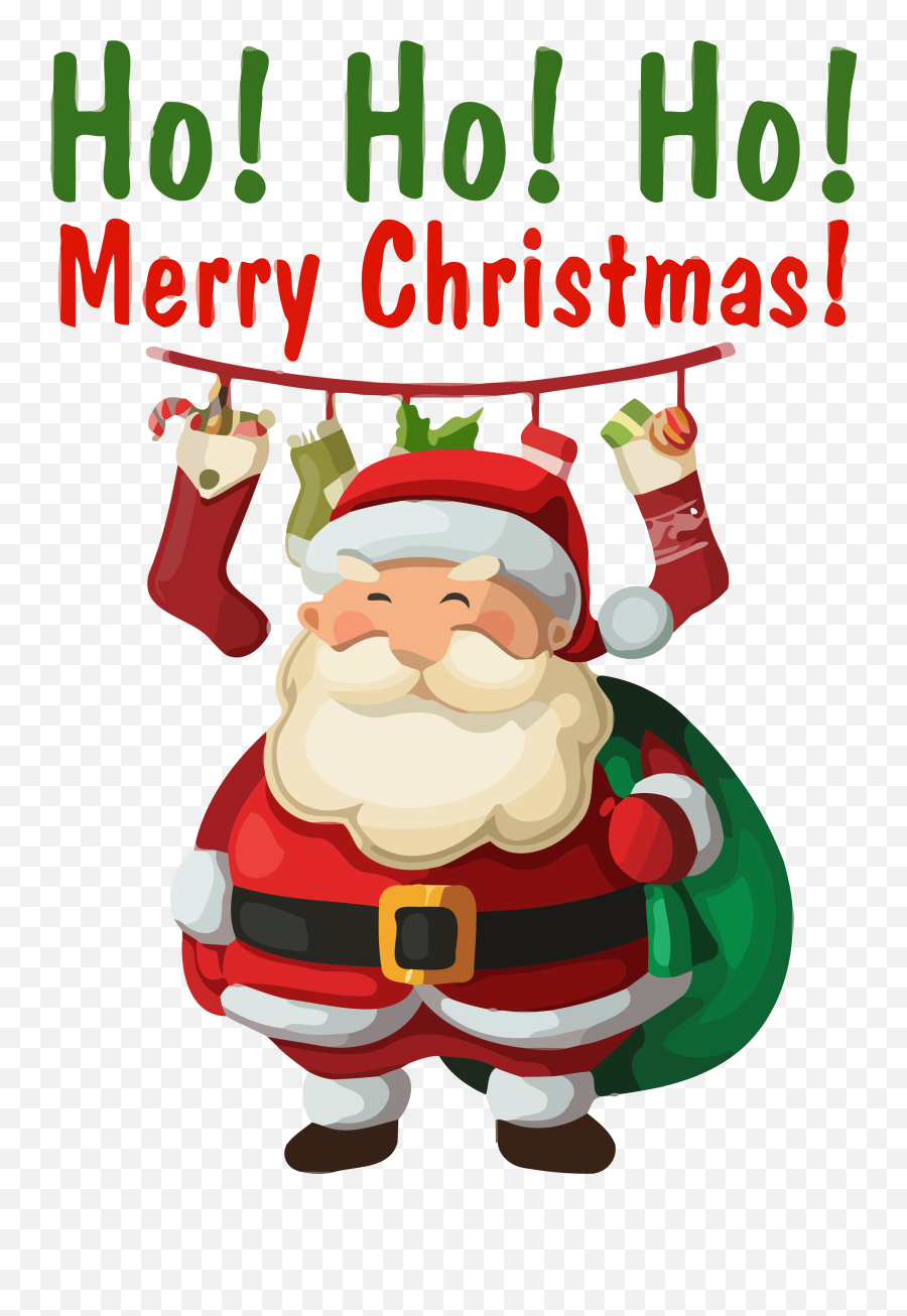 Download Christmas Clipart Santa Vector Transparent - Merry Christmas Santa Claus Images Png Emoji,Wait Clipart