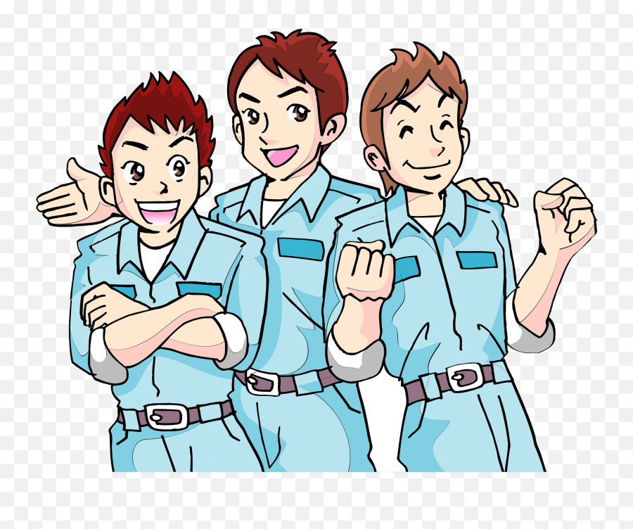 Three Workers Clipart - Three Men Cartoon Png Emoji,Workers Clipart
