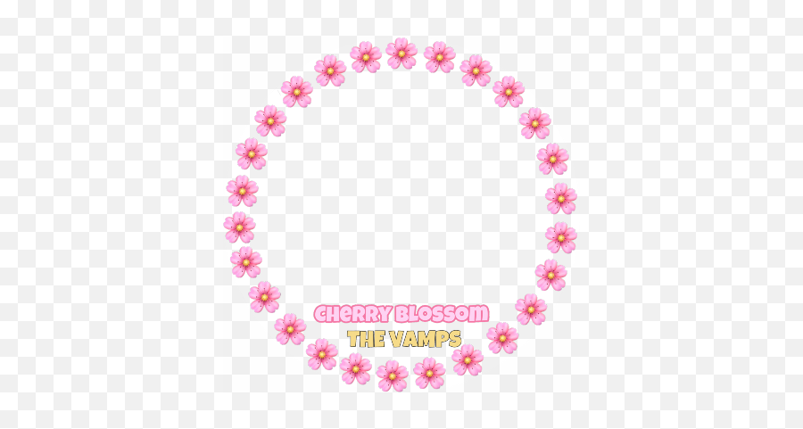 The Vamps - Cherry Blossom Support Campaign Twibbon Rudraksha Kada Gold Bracelet For Men Emoji,Cherry Blossom Png