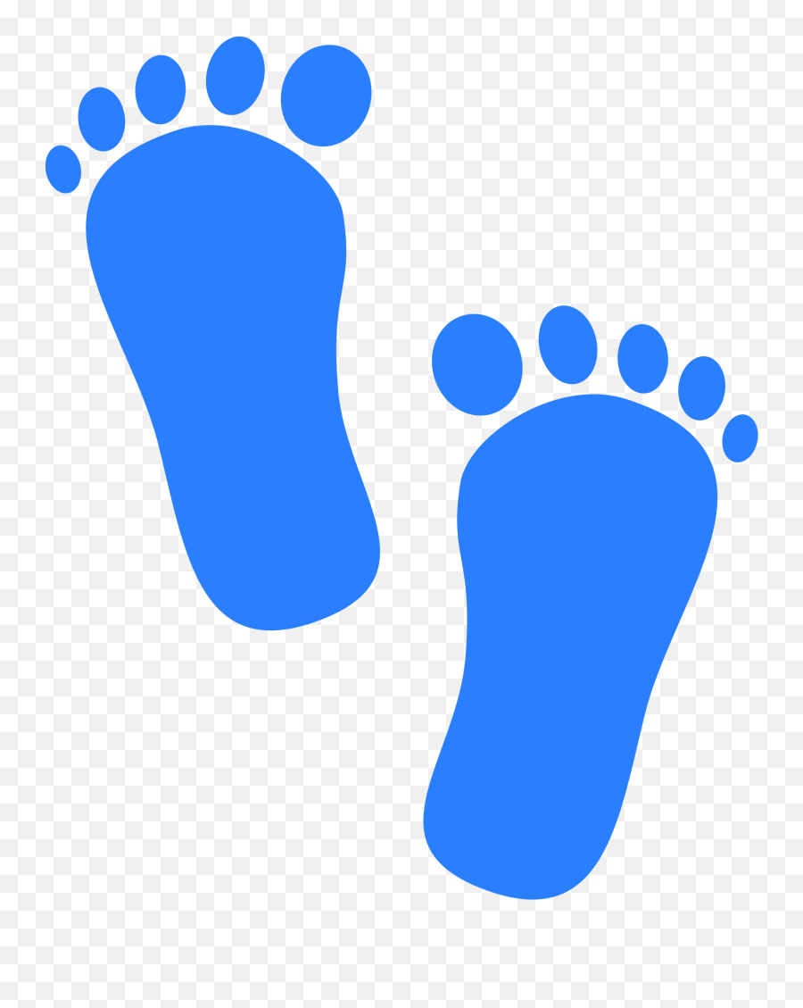 Baby Feet Clipart Baby Footprints Blue - Blue Footprints Clipart Emoji,Feet Clipart