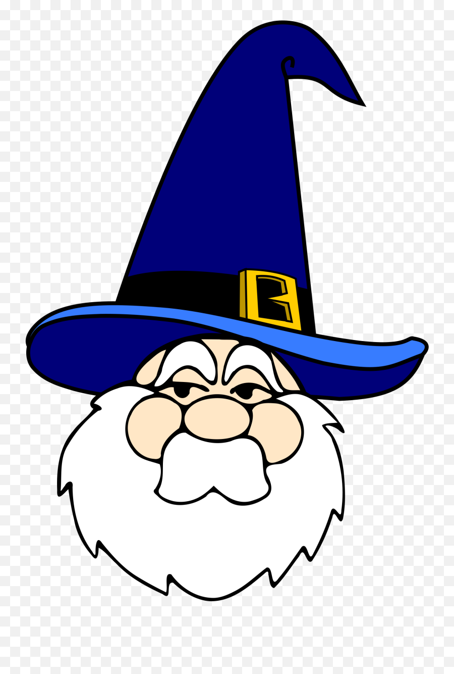 Free Clip Art Wizard In Blue Hat By Papapishu - Wizard With Blue Hat Emoji,Witch Hat Clipart