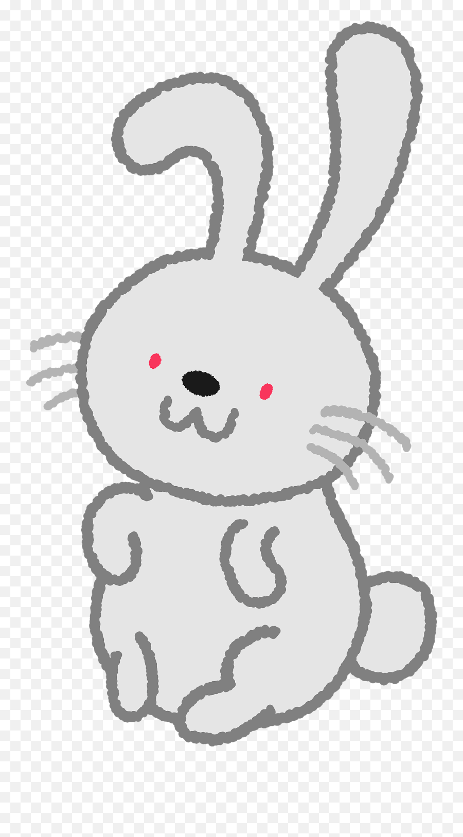 Rabbit Outline Clipart Free Download Transparent Png Emoji,Rabbit Black And White Clipart