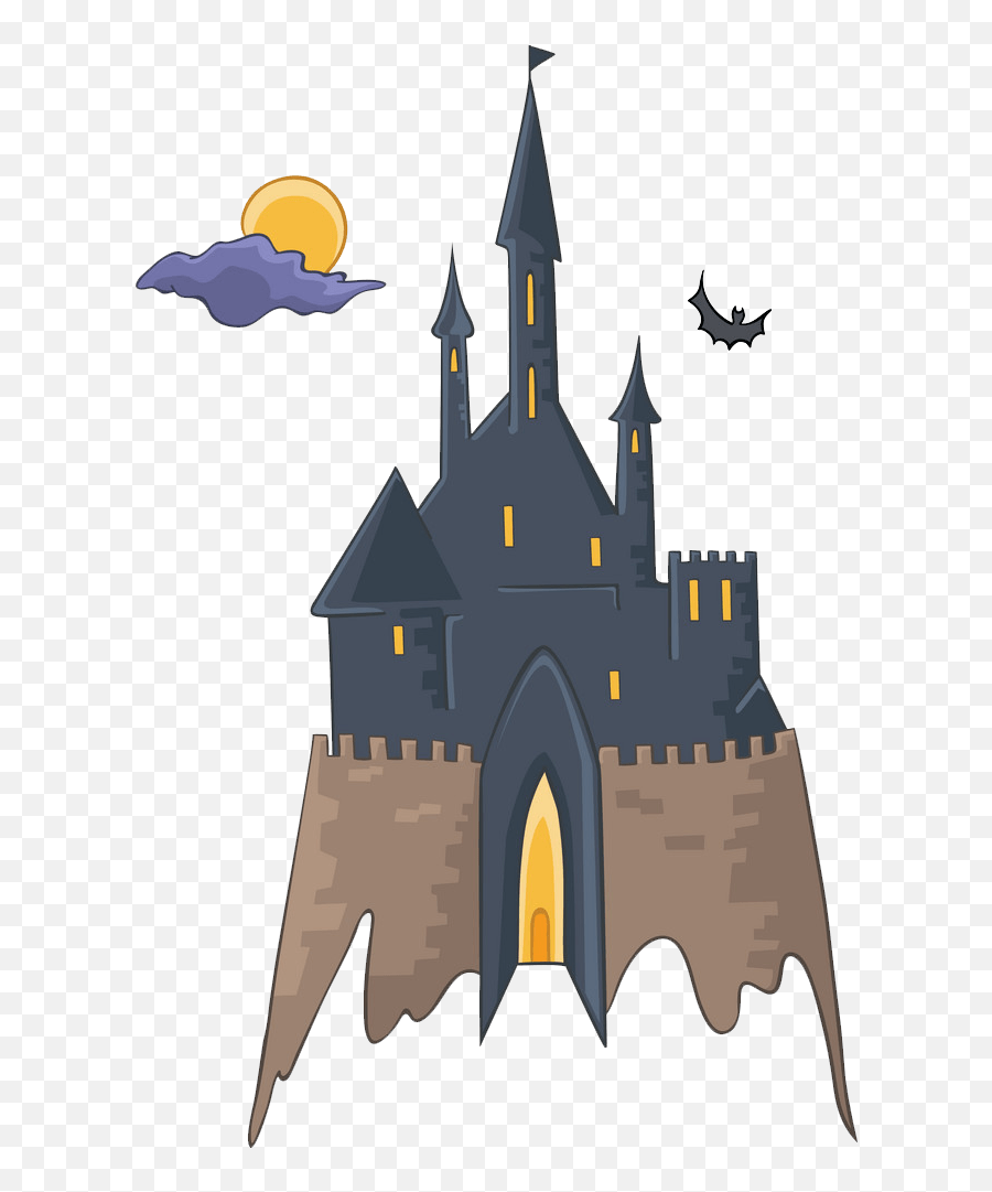 Cartoon Scary Castle Transparent - Clipart World Gothic Castle Cartoon Emoji,Disney Castle Clipart