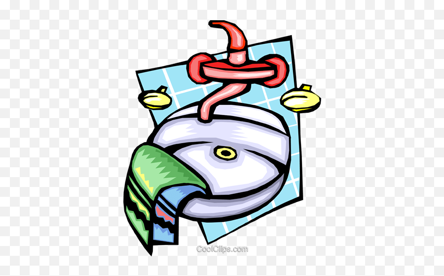 Personal Hygiene With Sink And Towels Royalty Free Vector - Sketch Emoji,Sink Clipart