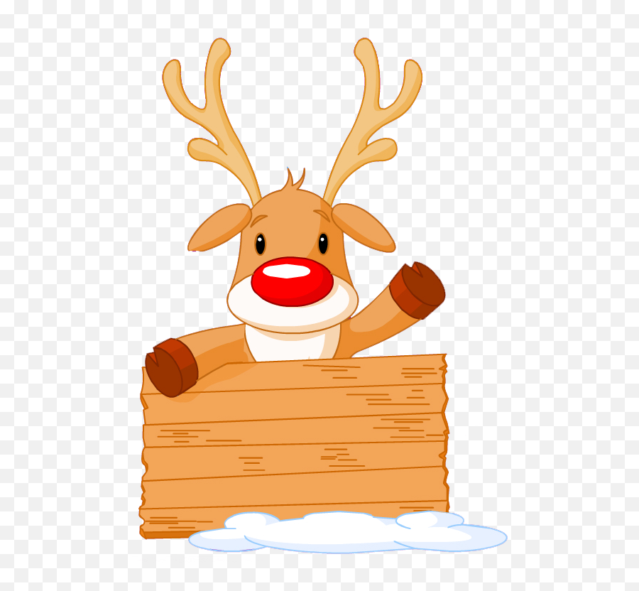Cute Rudolph The Red Nosed Clipart - Happy Emoji,Rudolph Clipart