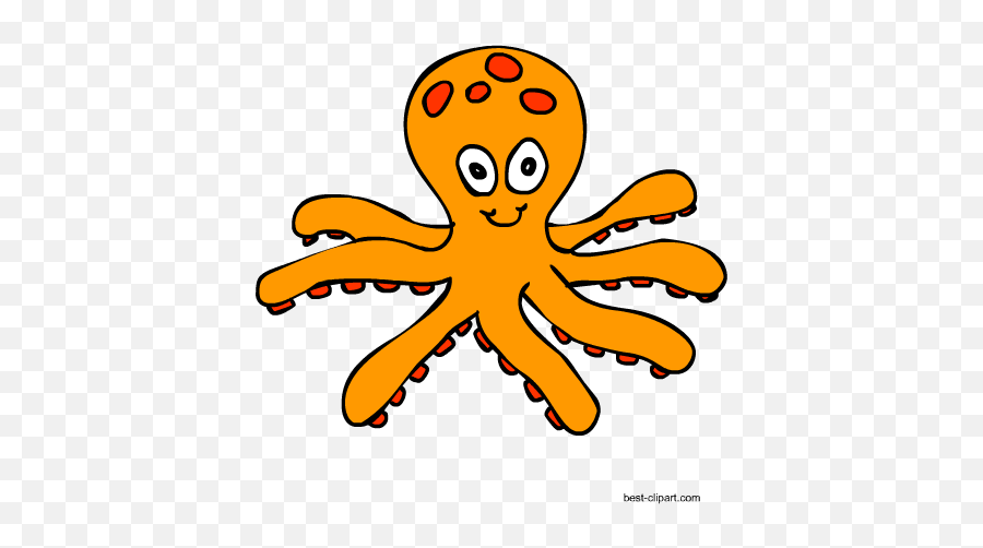 Free Cute Octopus Clipart Image - Common Octopus Emoji,Octopus Clipart