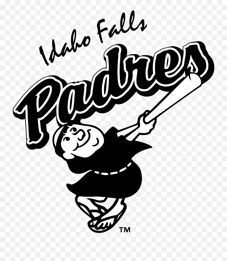 San Diego Padres Logo Png - Idaho Falls Padres Logo Png Padres Friar Black And White Emoji,Uc San Diego Logo