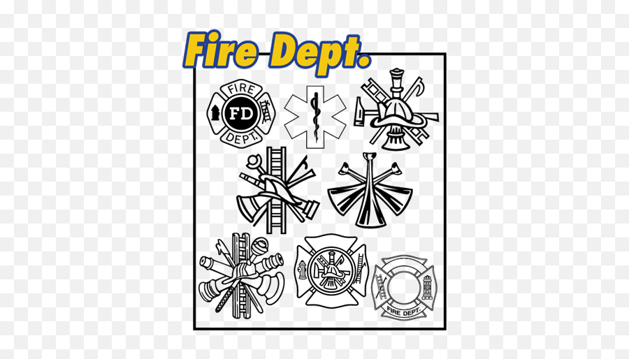 Logos U0026 Trademarks Fire Department By Innovative Clip Art - Dot Emoji,Fire Logos