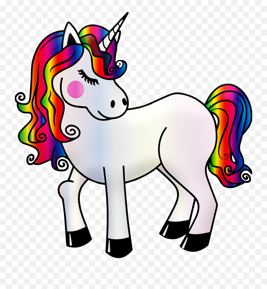 Rainbow Unicorn Clipart - Unicorn Clipart Emoji,Free Unicorn Clipart