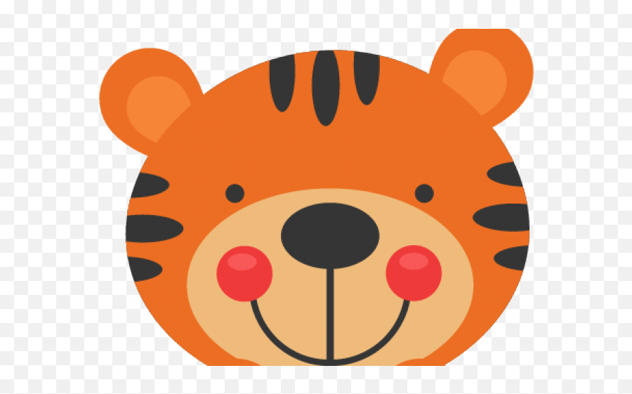 Cute Clipart Animal Png Transparent Png - Cartoon Cute Tiger Clipart Emoji,Cute Clipart