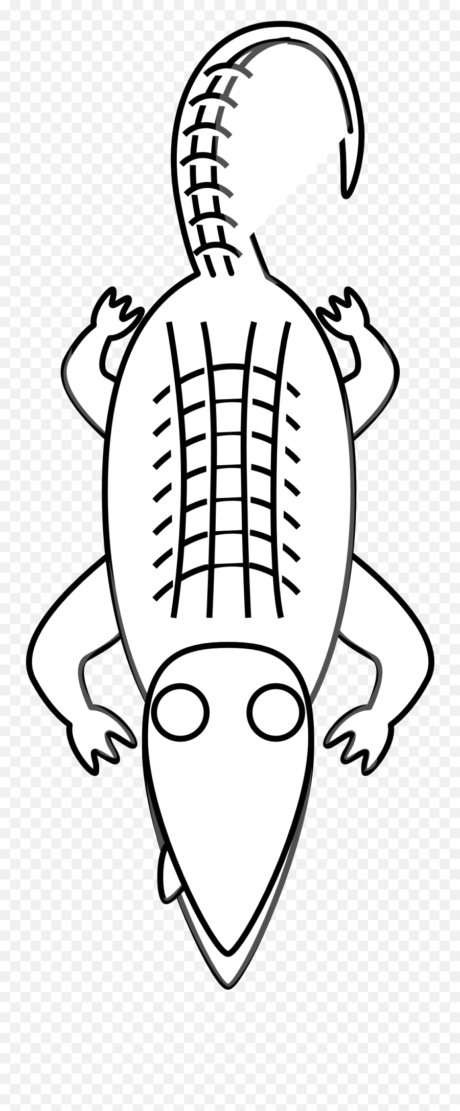 White Alligator Clipart Black - Alligator Clip Art Emoji,Alligator Clipart