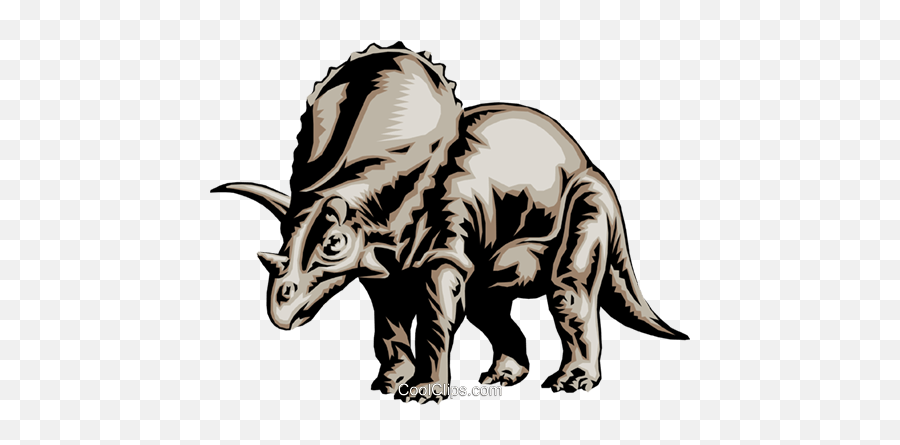 Triceratops Royalty Free Vector Clip - Triceratops Vector Free Emoji,Triceratops Clipart
