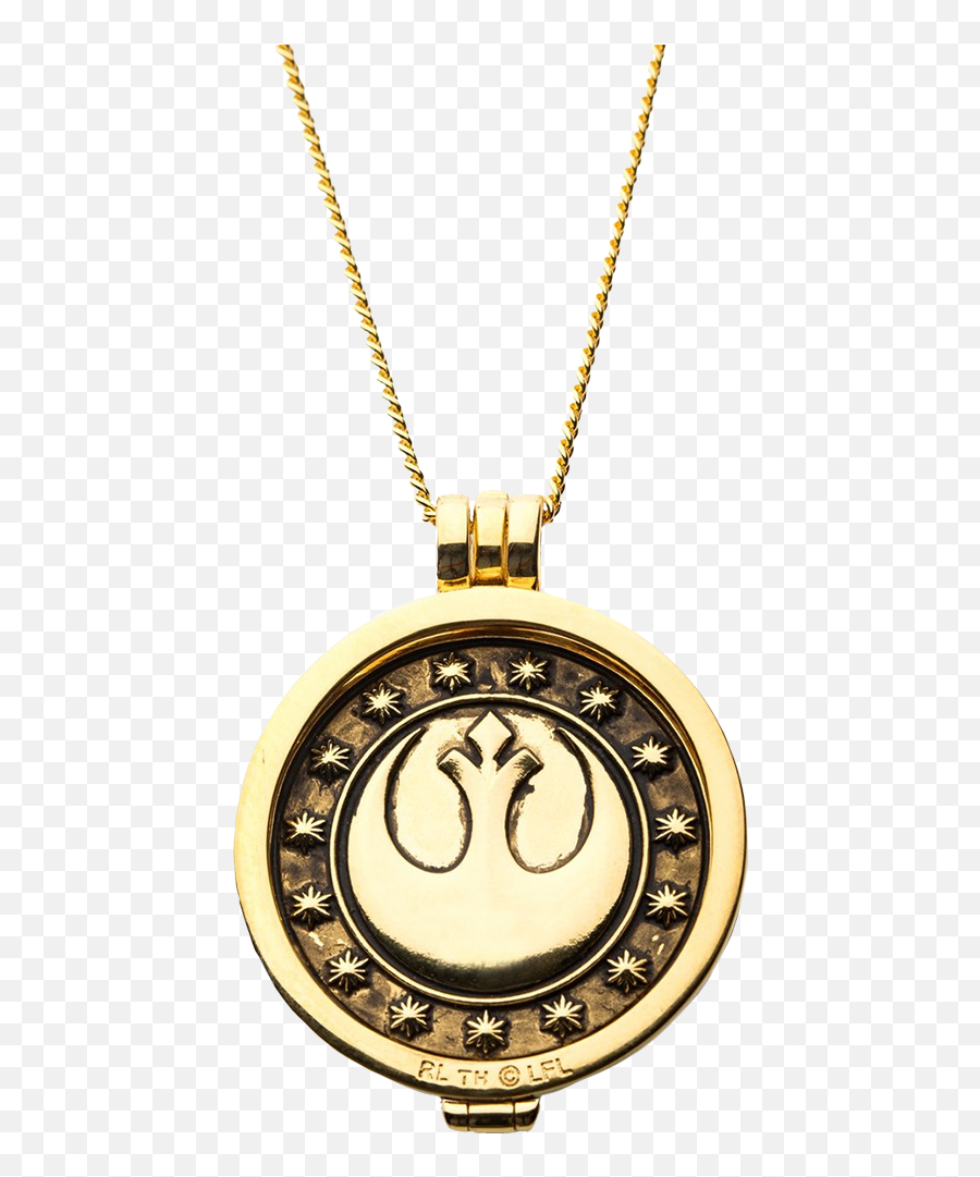 New Republic Credit Yellow Gold Necklace By Rocklove - Solid Emoji,Star Wars Republic Logo
