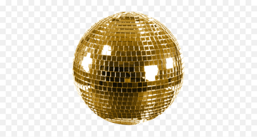 Shiny Gold Disco Ball Transparent Png - Transparent Gold Disco Ball Png Emoji,Disco Ball Clipart