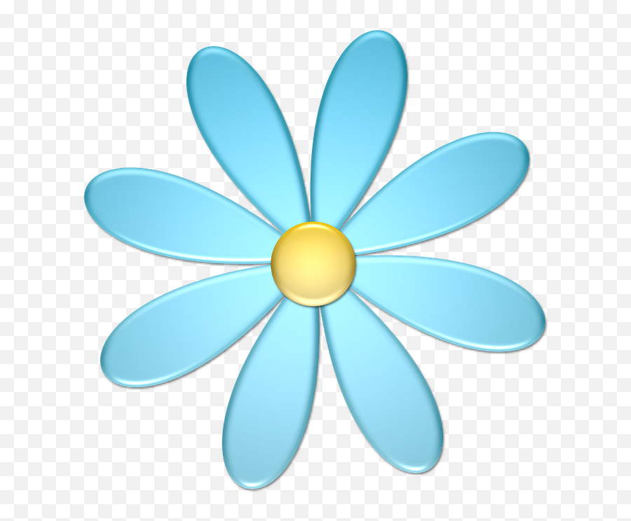 Petal Clipart Aqua Flower - Circle Full Size Png Download Emoji,Flower Circle Png