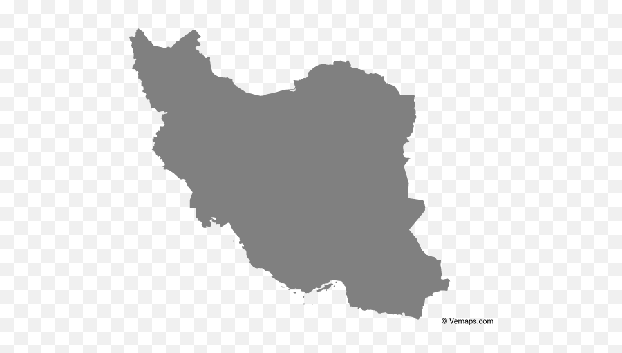 Grey Map Of Iran - Vector Iran Map Emoji,Google Maps Logo