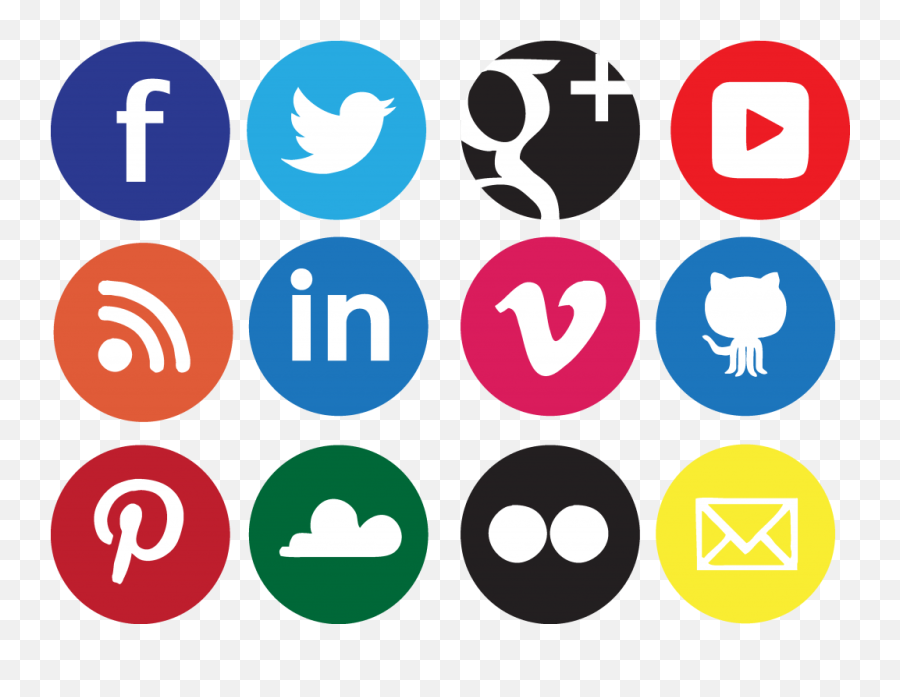 Social Icons Transparent Background Png - Transparent Transparent Background Social Media Icons Png Emoji,Social Media Logos