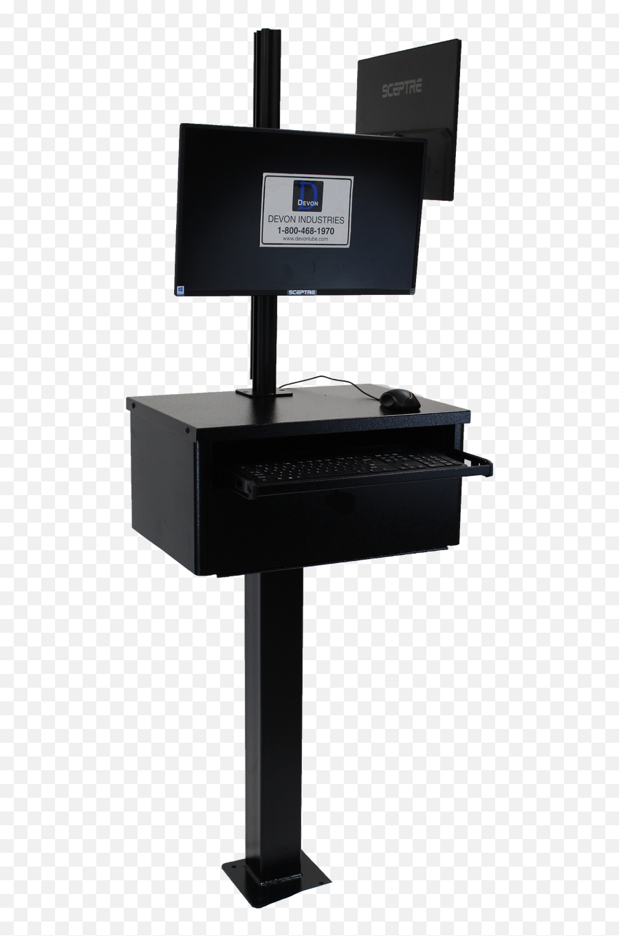 Cp - 092m Dual Monitor Pedestal Post Podium Devon Emoji,Podium Transparent