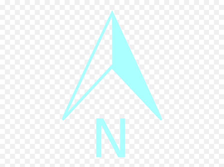 Auqa North Arrow Clip Art At Clkercom - Vector Clip Art North Arrow Black Background Emoji,North Arrow Png