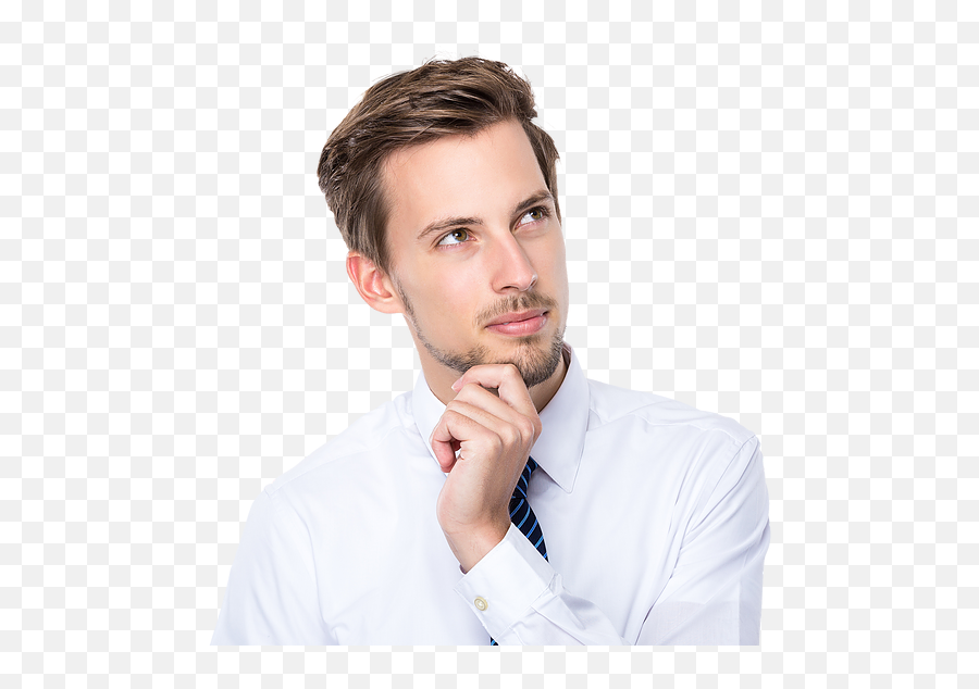Person Thinking Png - Businessman Thinking Png Emoji,Thinking Png