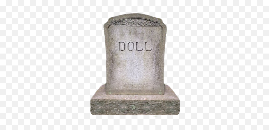 Doll Death Tombstone Angelcore Png Sticker By Olivia - Grave Png Emoji,Tombstone Png