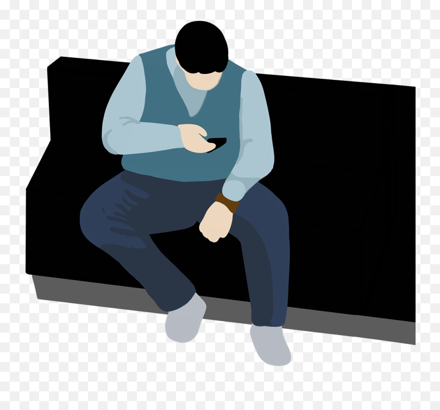 Man Silhouette Cellphone - Free Image On Pixabay Sitting Emoji,Man Silhouette Png