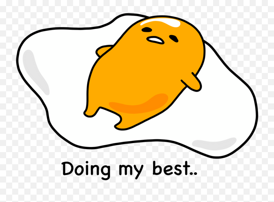 Cute Cartoon Wallpapers - Doing The Best Png Emoji,Gudetama Png