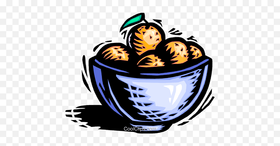 Bowl Of Oranges Royalty Free Vector Clip Art Illustration - Serving Emoji,Oranges Clipart
