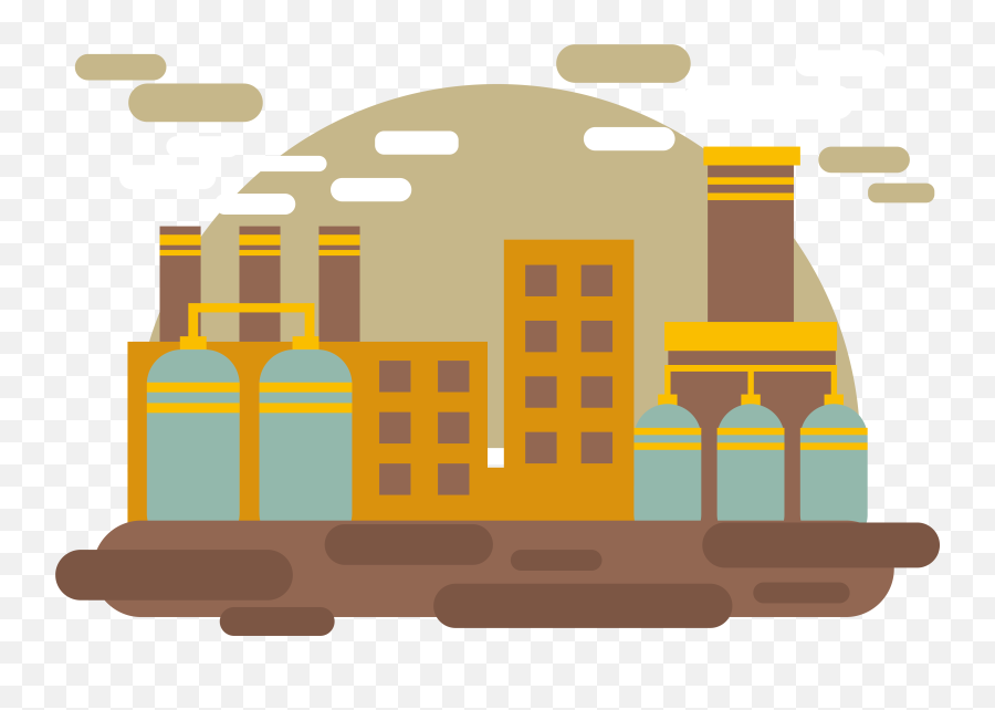 Industrial Vector Png Png Image With No - Industry Vector Png Emoji,Pollution Clipart