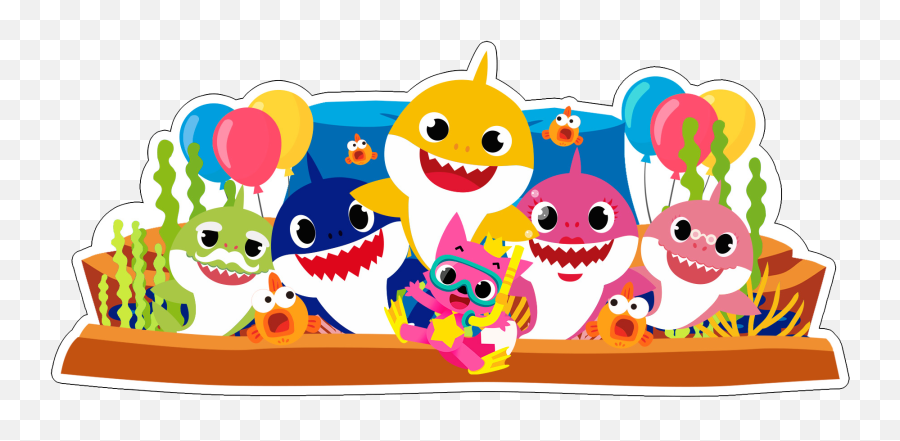 Topo De Bolo - Baby Shark Topo De Bolo Baby Shark 1 Ano Emoji,Baby Shark Png