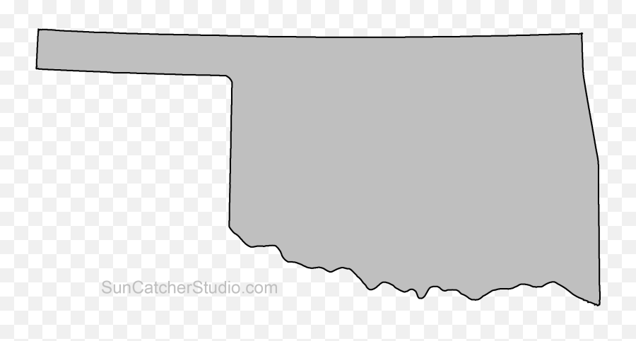 Oklahoma Map Outline Png Shape State Stencil Clip Art - Oklahoma Outline Clipart Emoji,Oklahoma Png