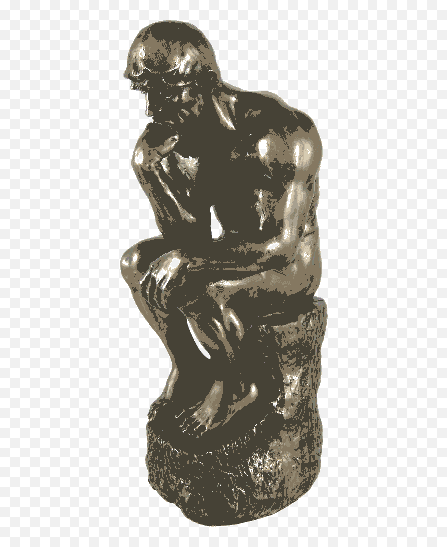 The Thinker Statue 8688 Sculptures - Rodin The Thinker Statue Fine Art Sculpture Male Nude Figure Real Bronze Powd Emoji,The Thinker Png