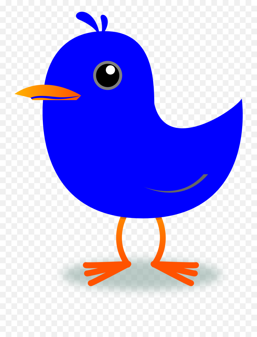 Bird Singing Clipart Png Png Image With - Blue Colour Bird Clipart Emoji,Singing Clipart
