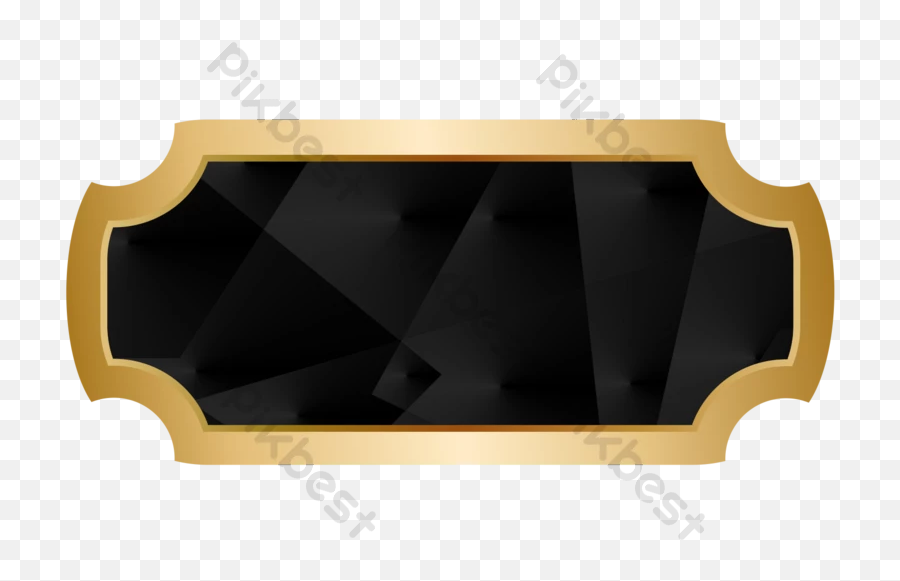 Plaque Style Golden Border Vector Png Images Ai Free - Solid Emoji,Gold Borders Png