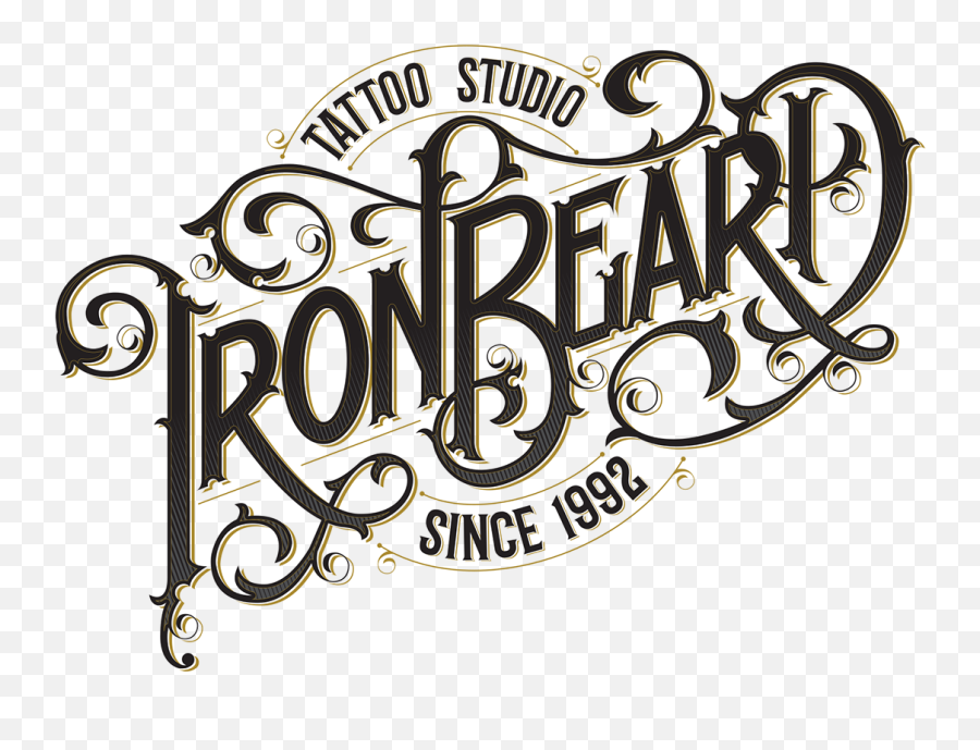 Peter Bielous - Iron Beard Tattoo Emoji,Lettered Logo Design