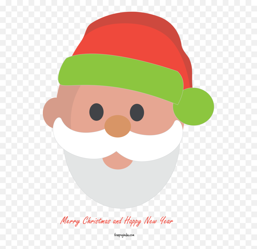 Christmas Cartoon Santa Claus Moustache For Christmas Day Emoji,Merry Christmas And Happy New Year Clipart