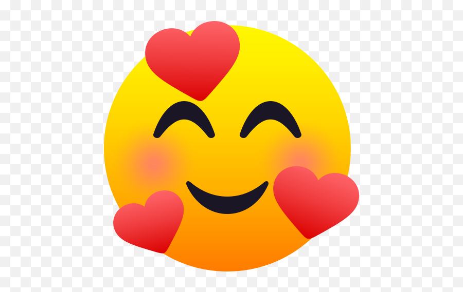Emoji A Smiling Face With Hearts Lovers Wprock,Emoji Hearts Png