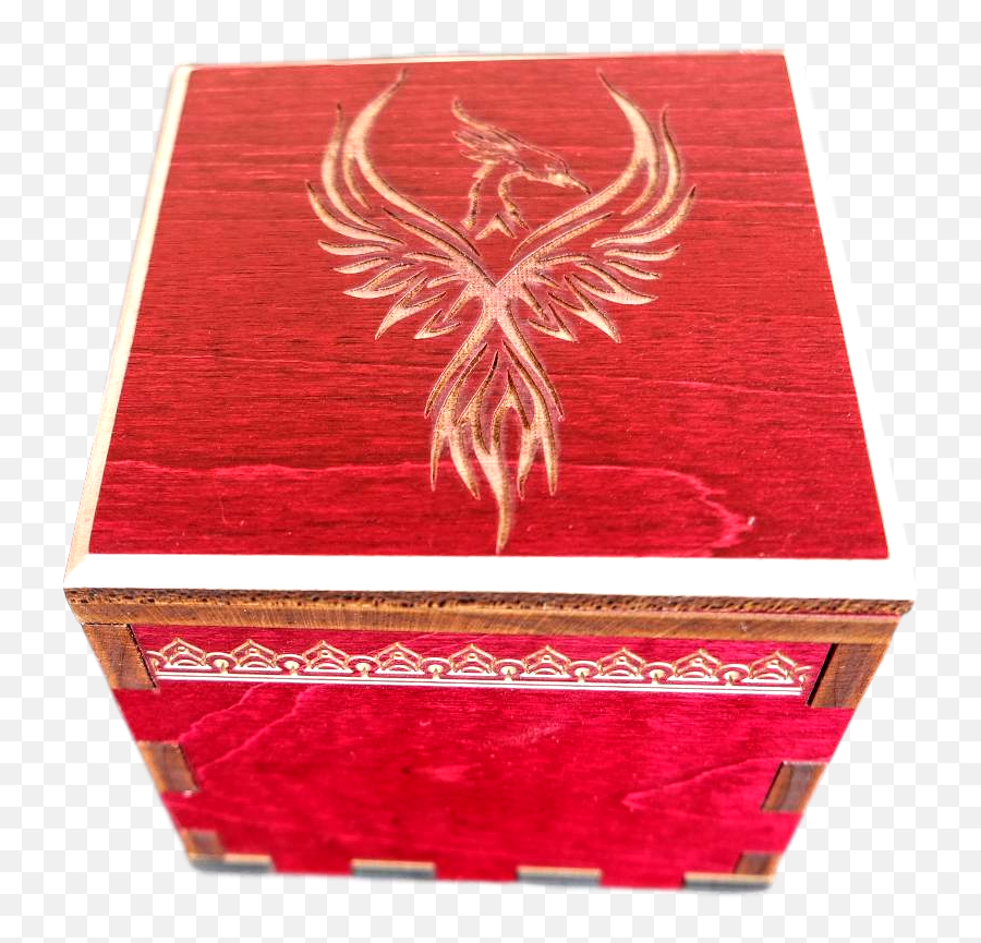 Secret Stash Puzzle Box - Firebird Limited Edition Serialized Emoji,Red Rectangle Transparent