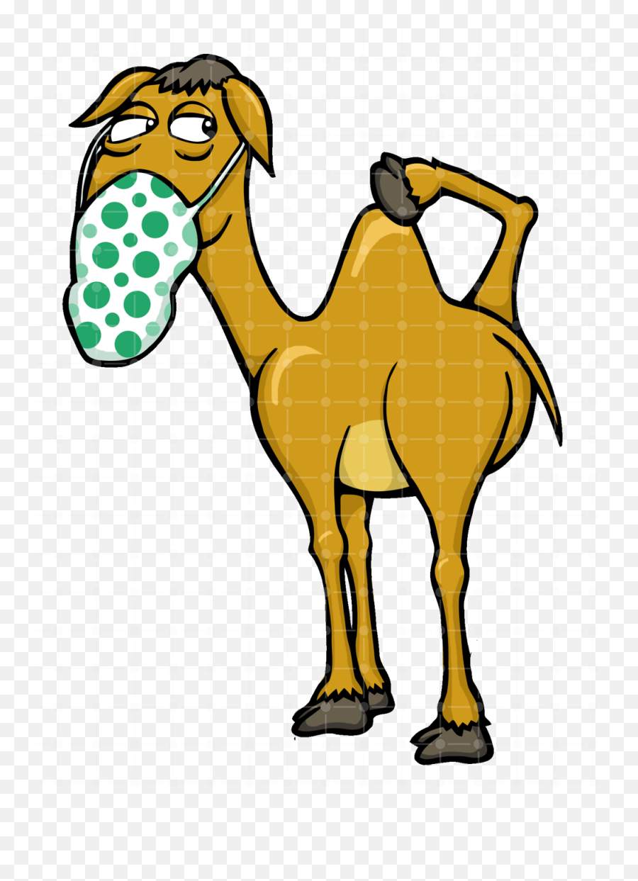 This Camel Is Wearing A Face Mask - Sharing Emoji,Camel Clipart