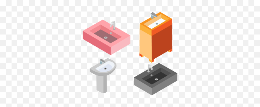 Bathroom Sink Illustrations Vectors Set - Vertical Emoji,Sink Clipart