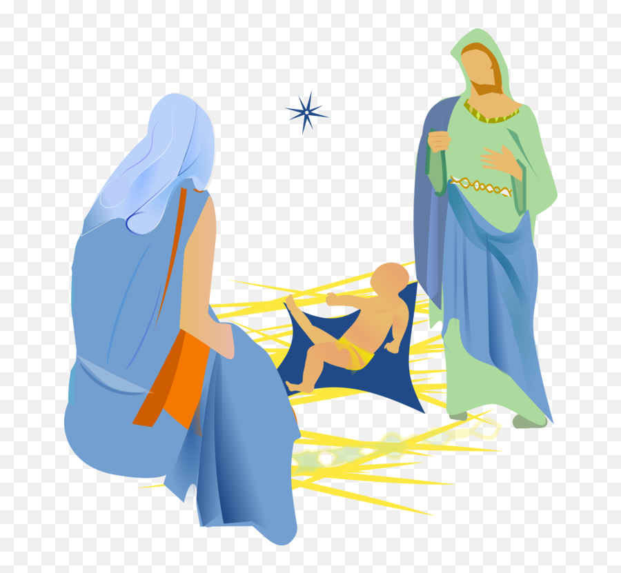 Download Nativity Scene Christmas Tree - Jesus Incarnation Clipart Emoji,Christmas Christian Clipart