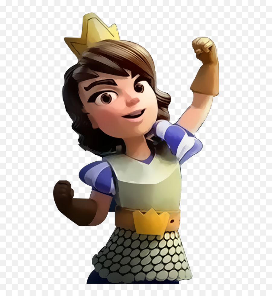 Cartoon Figurine Royale Clans Drawing - Png Princess Clash Royale Emoji,Clash Royale Png